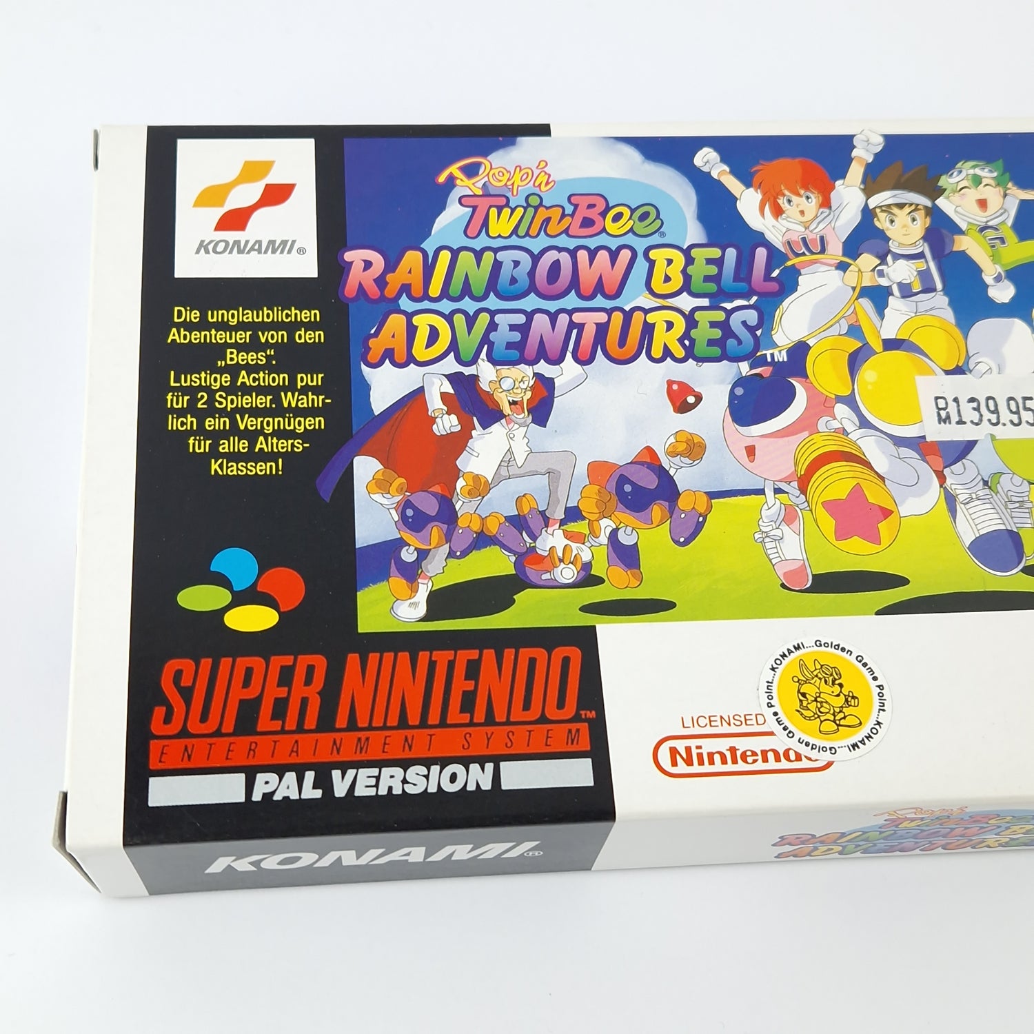 Super Nintendo Game: Pop'n TwinBee Rainbow Bell Adventures - SNES PAL OVP cib