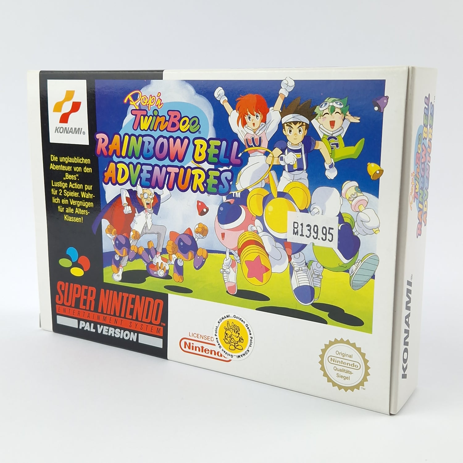 Super Nintendo Game: Pop'n TwinBee Rainbow Bell Adventures - SNES PAL OVP cib