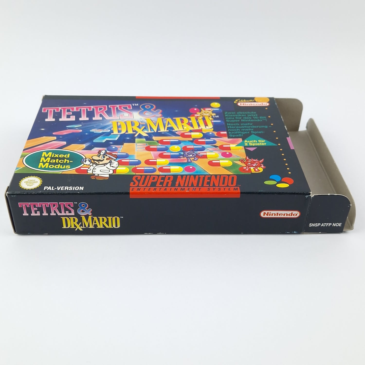 Super Nintendo Game: Tetris & Dr. Mario - Module Instructions OVP cib / SNES PAL