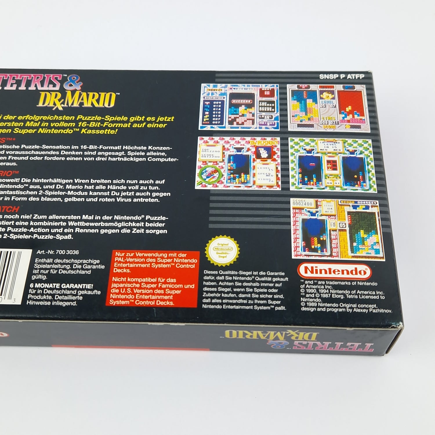 Super Nintendo Game: Tetris & Dr. Mario - Module Instructions OVP cib / SNES PAL