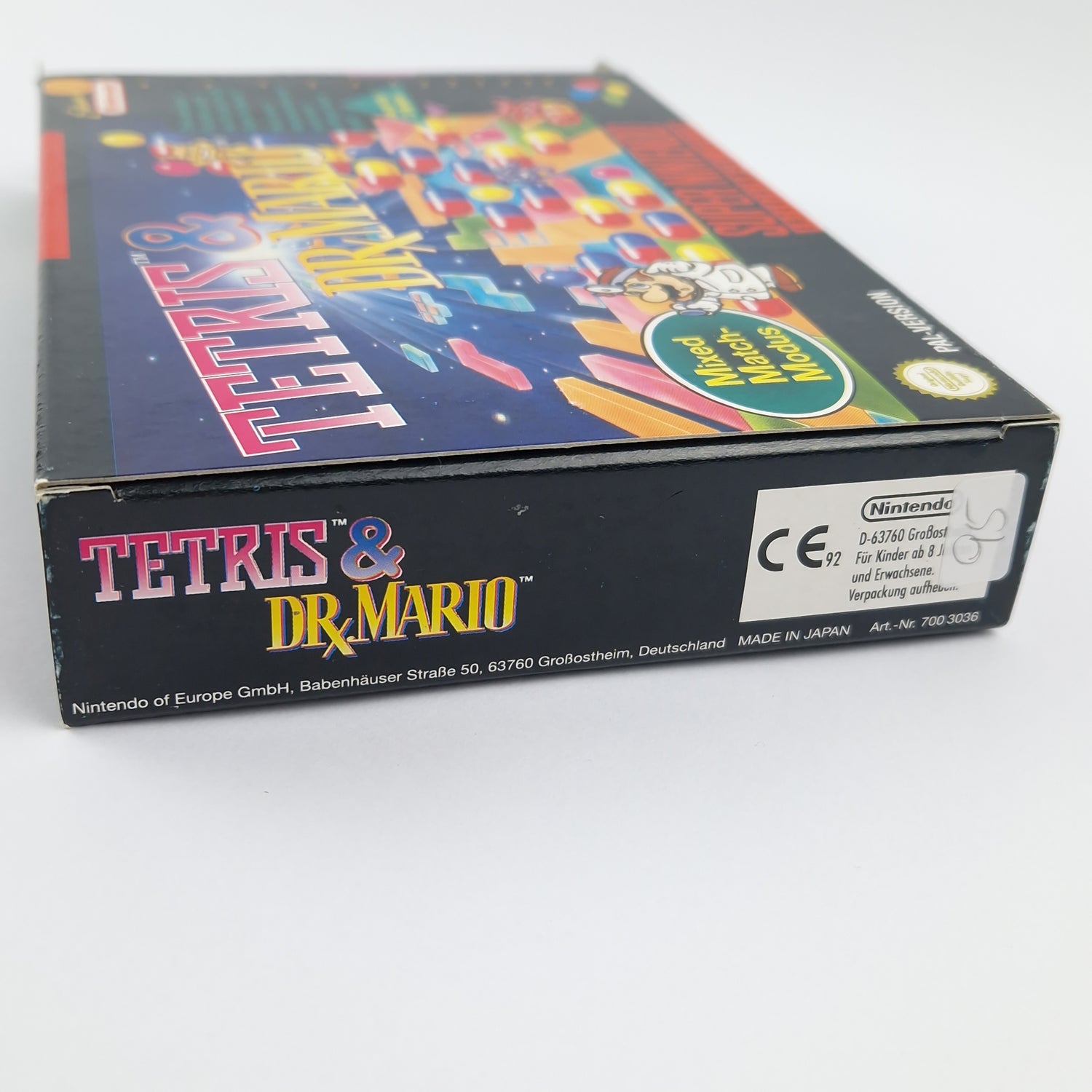 Super Nintendo Game: Tetris & Dr. Mario - Module Instructions OVP cib / SNES PAL