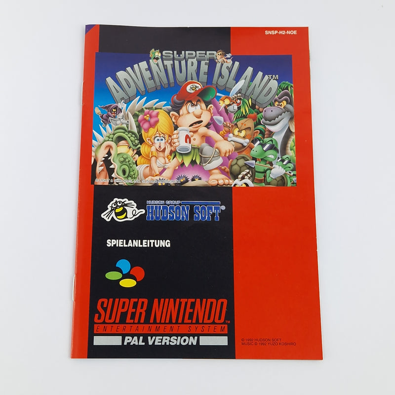 Super Nintendo Game: Super Adventure Island - Module Instructions OVP cib / SNES