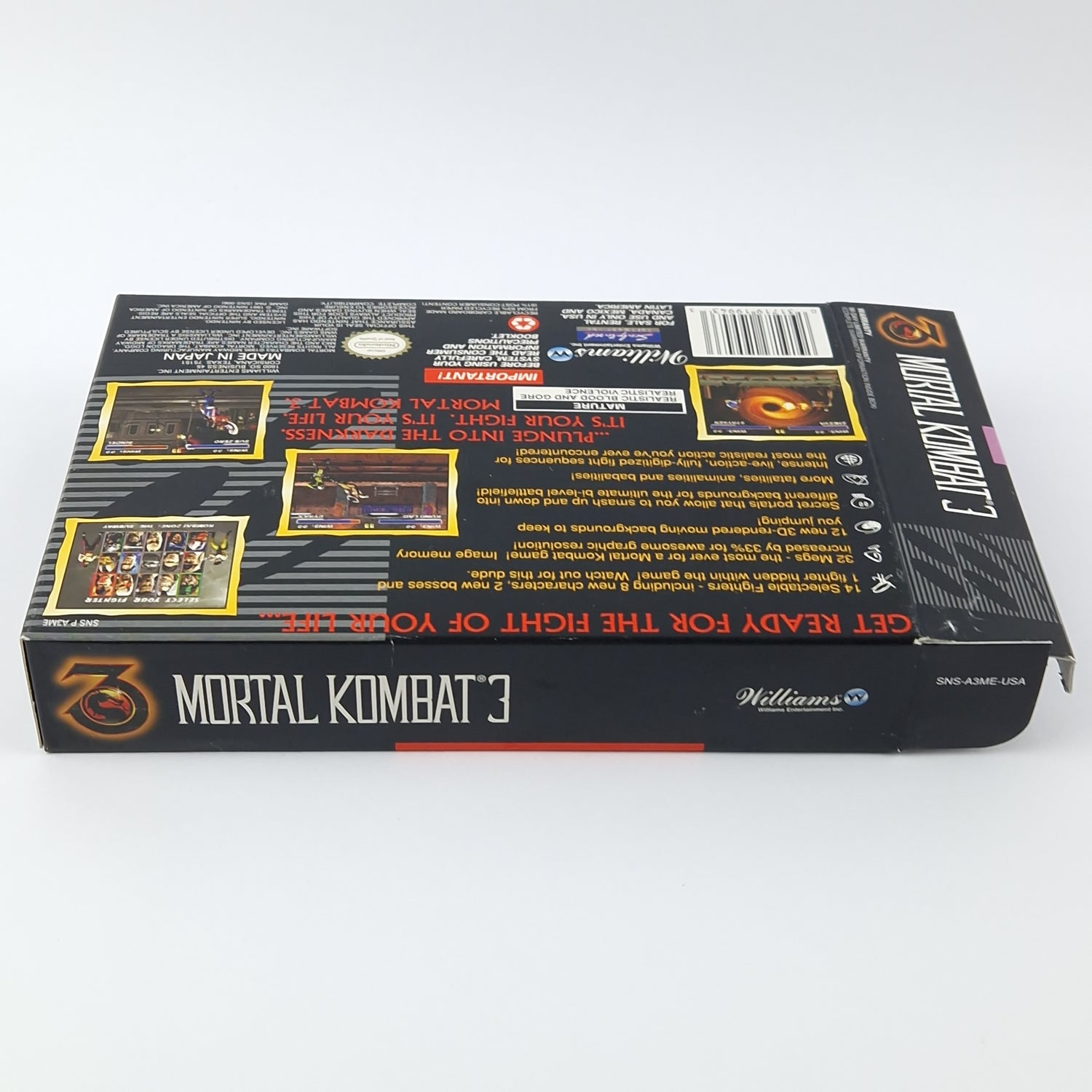 Super Nintendo Spiel : Mortal Kombat 3 - Cartridge Manual Box OVP | SNES USA