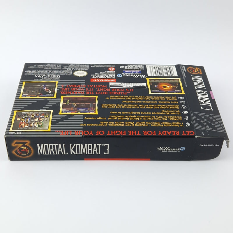 Super Nintendo Game: Mortal Kombat 3 - Cartridge Manual Box OVP | SNES USA