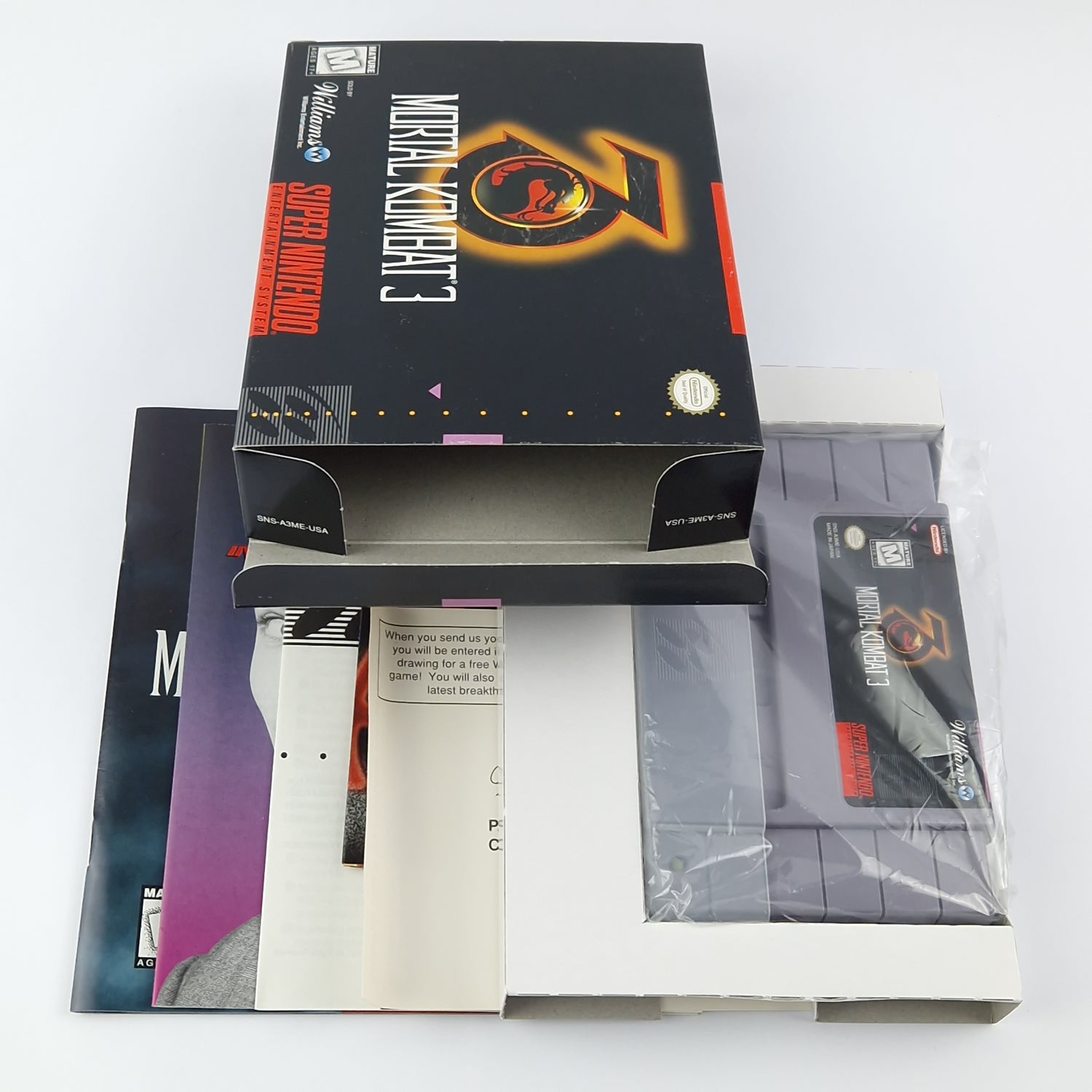 Super Nintendo Spiel : Mortal Kombat 3 - Cartridge Manual Box OVP | SNES USA