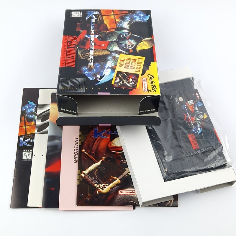 Super Nintendo Spiel : Killer Instinct + Music CD - SNES OVP BOX NTSC-U/C USA