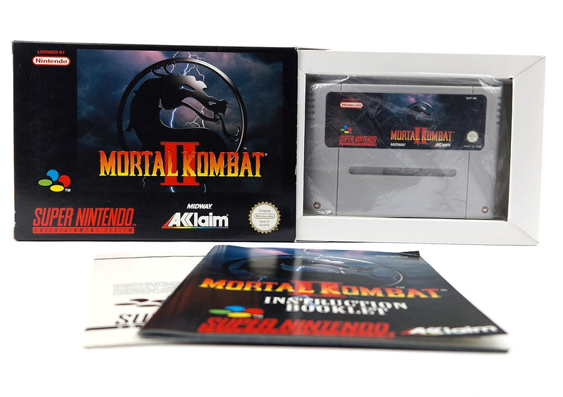 Super Nintendo Spiel : Mortal Kombat II - Modul Anleitung OVP cib | SNES PAL EUR