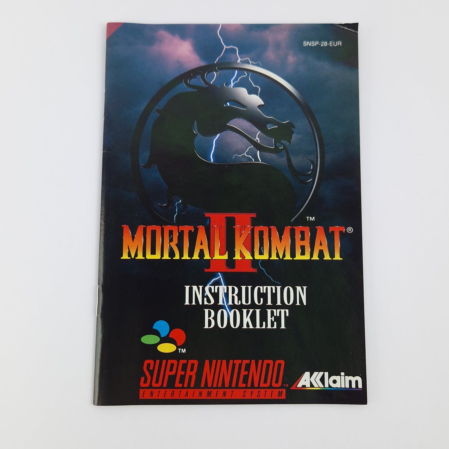 Super Nintendo Game: Mortal Kombat II - Module Instructions OVP cib | SNES PAL EUR