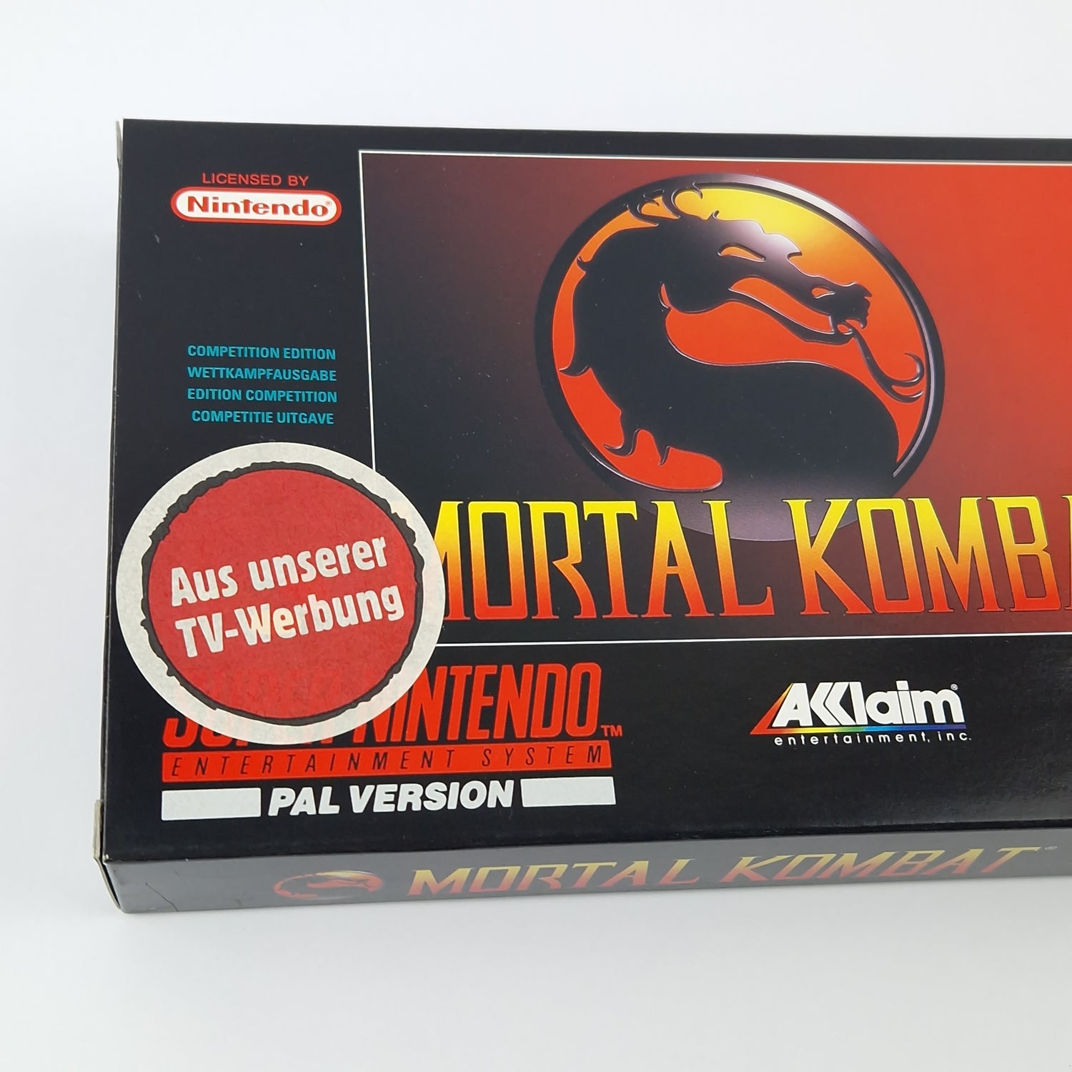 Super Nintendo Game: Mortal Kombat - Module Instructions OVP cib | SNES PAL EUR