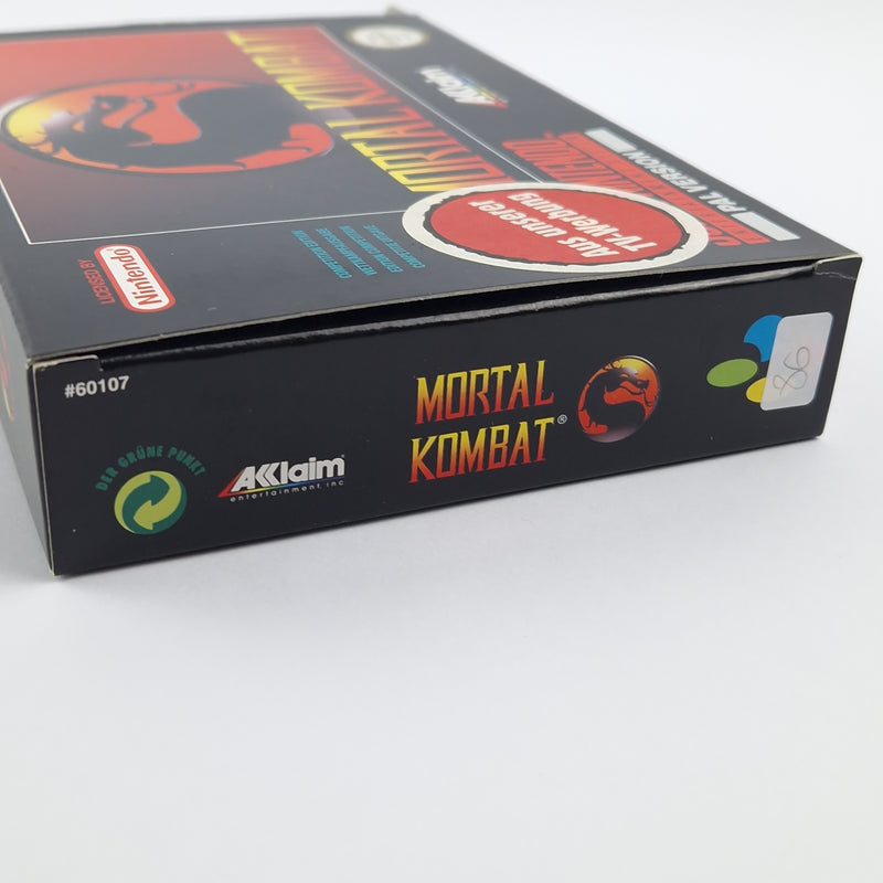 Super Nintendo Game: Mortal Kombat - Module Instructions OVP cib | SNES PAL EUR