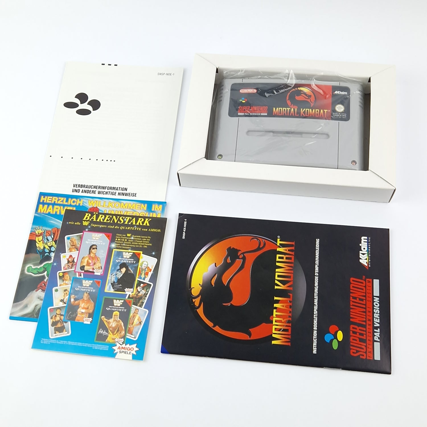 Super Nintendo Game: Mortal Kombat - Module Instructions OVP cib | SNES PAL EUR