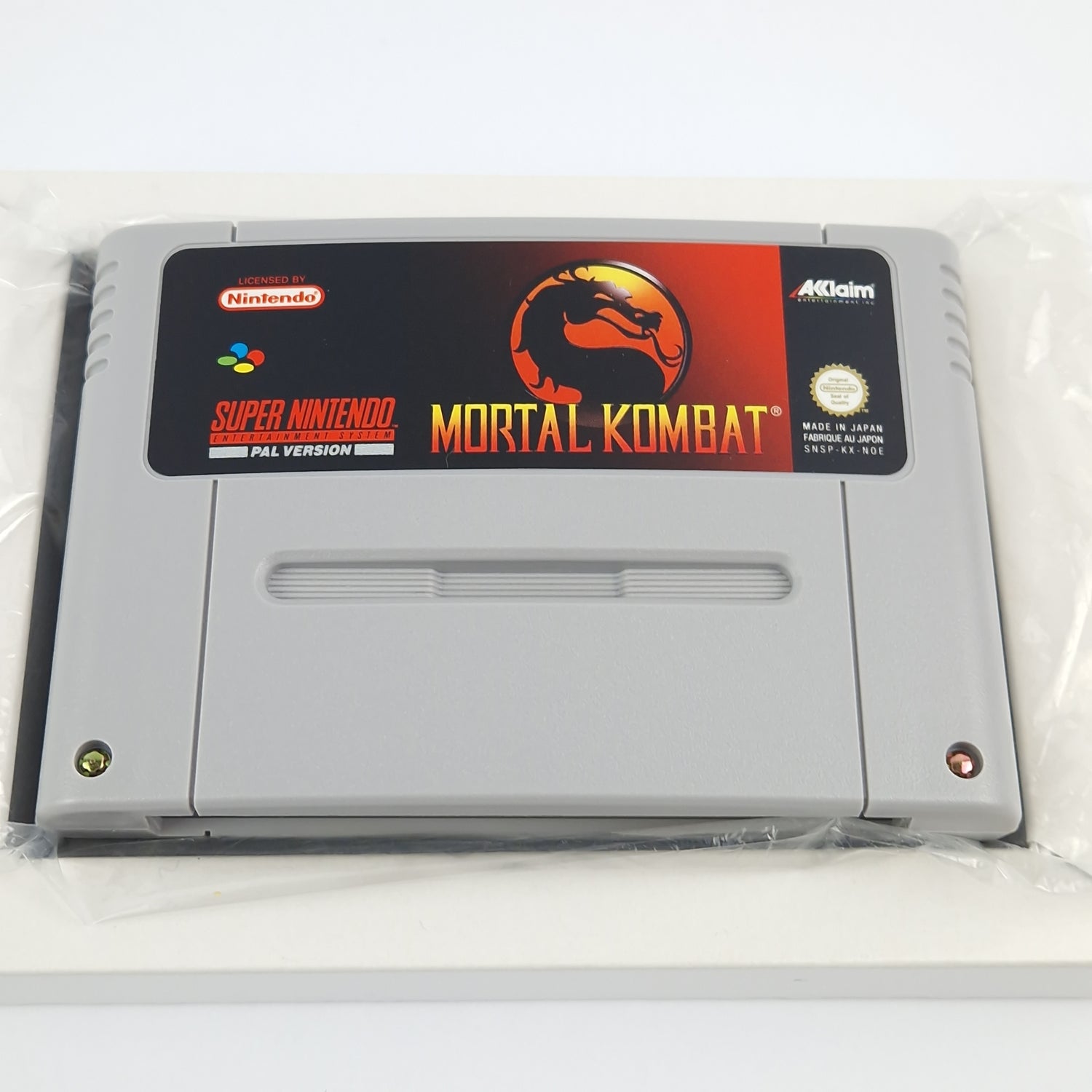 Super Nintendo Game: Mortal Kombat - Module Instructions OVP cib | SNES PAL EUR