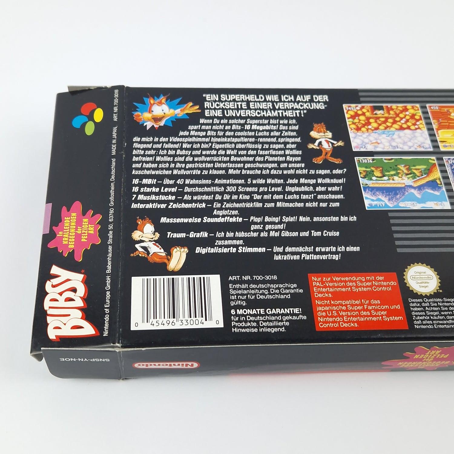 Super Nintendo Spiel : Bubsy - Modul Anleitung OVP cib | SNES PAL NOE