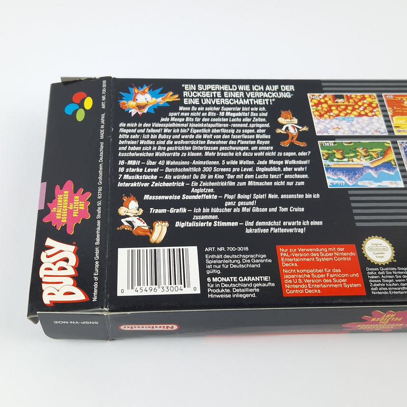 Super Nintendo Spiel : Bubsy - Modul Anleitung OVP cib | SNES PAL NOE