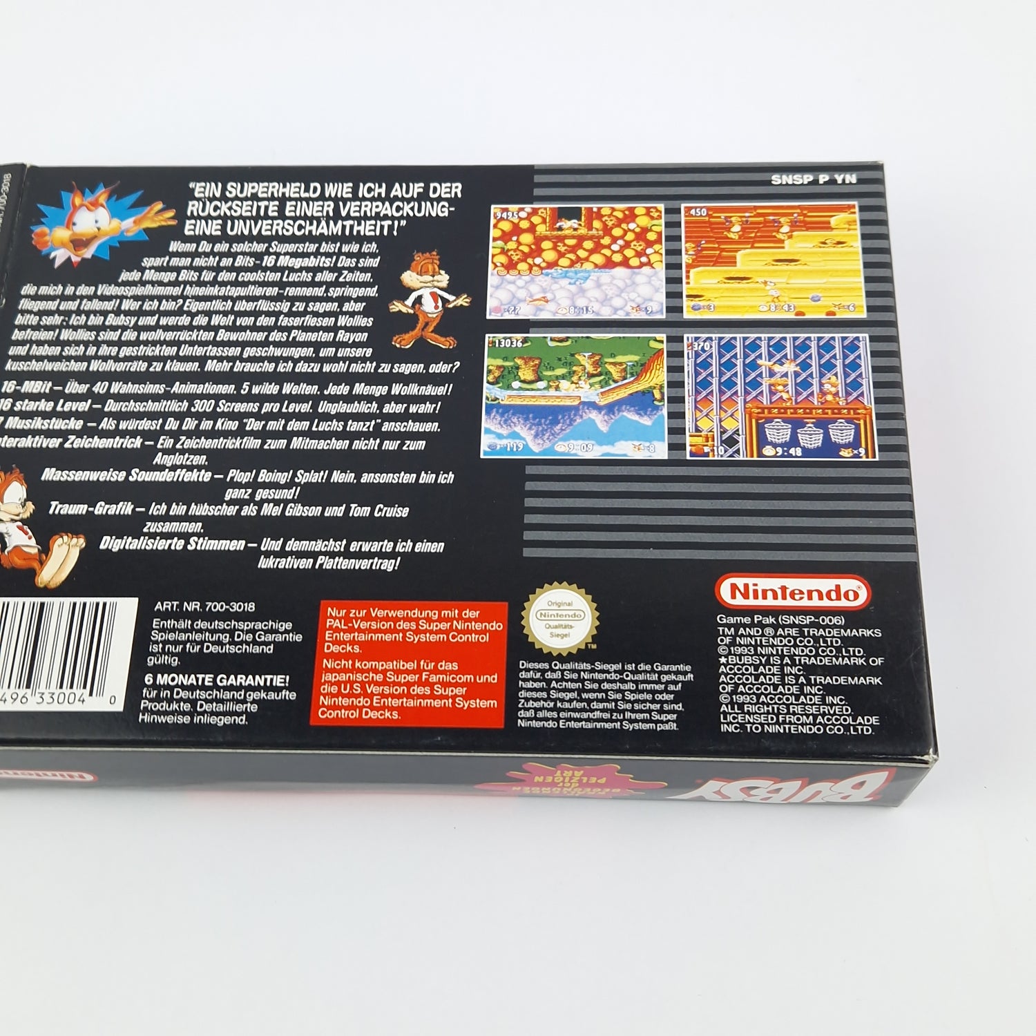 Super Nintendo Game: Bubsy - Module Instructions OVP cib | SNES PAL NOE