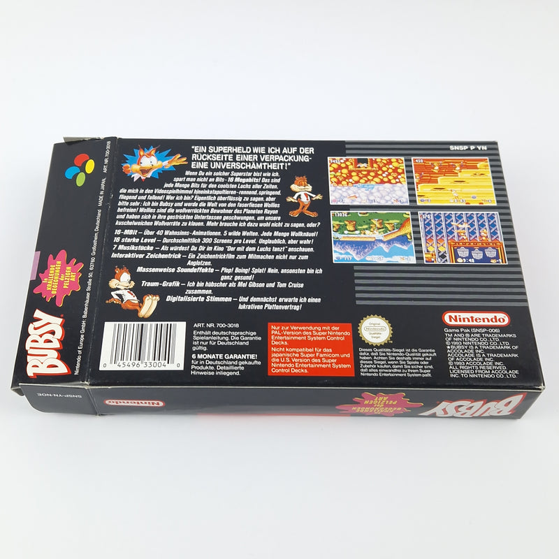 Super Nintendo Game: Bubsy - Module Instructions OVP cib | SNES PAL NOE