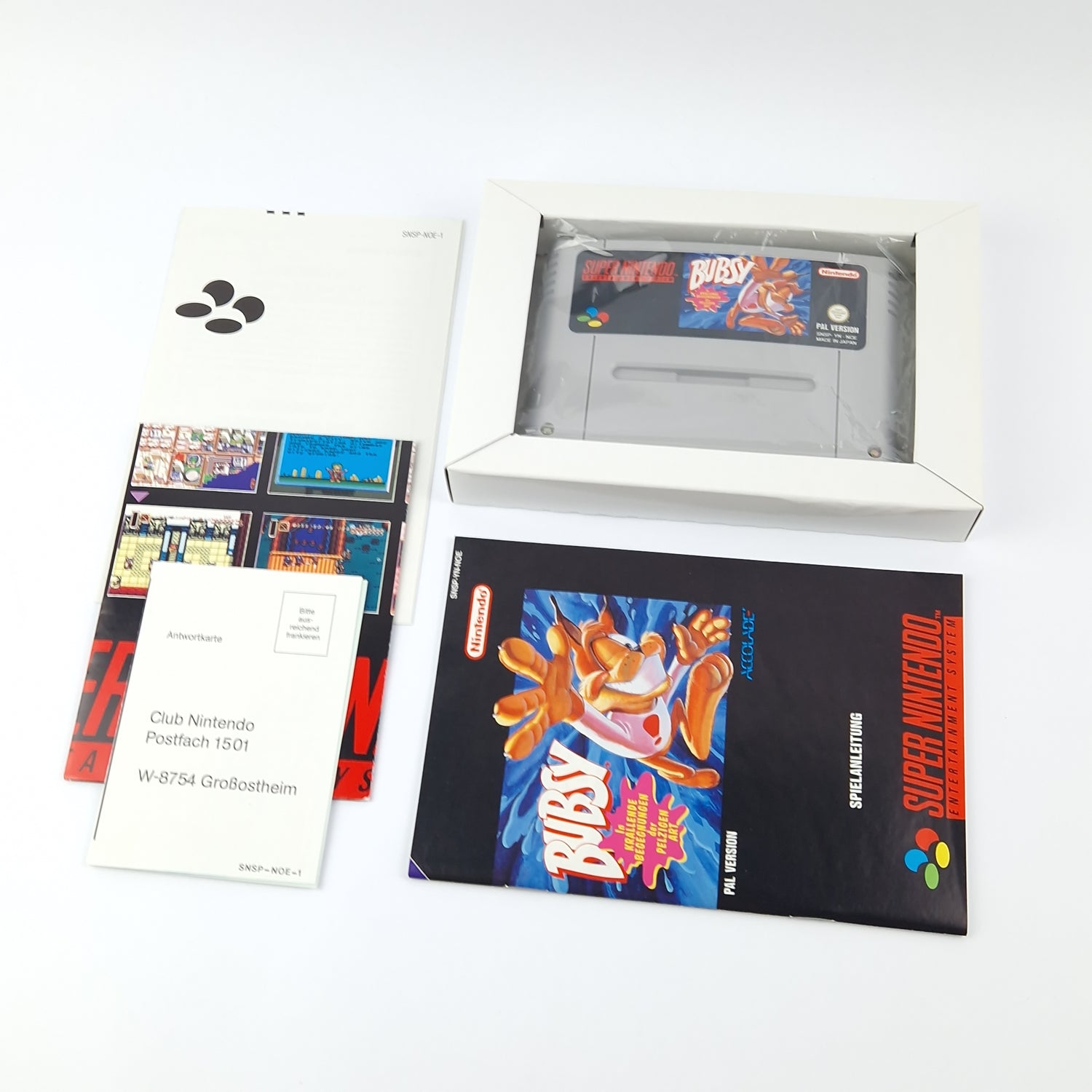 Super Nintendo Spiel : Bubsy - Modul Anleitung OVP cib | SNES PAL NOE