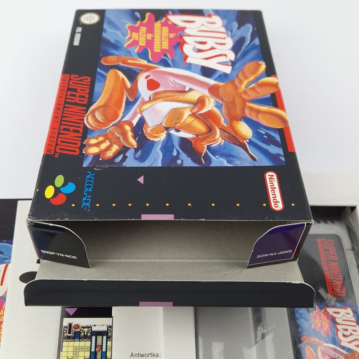 Super Nintendo Spiel : Bubsy - Modul Anleitung OVP cib | SNES PAL NOE