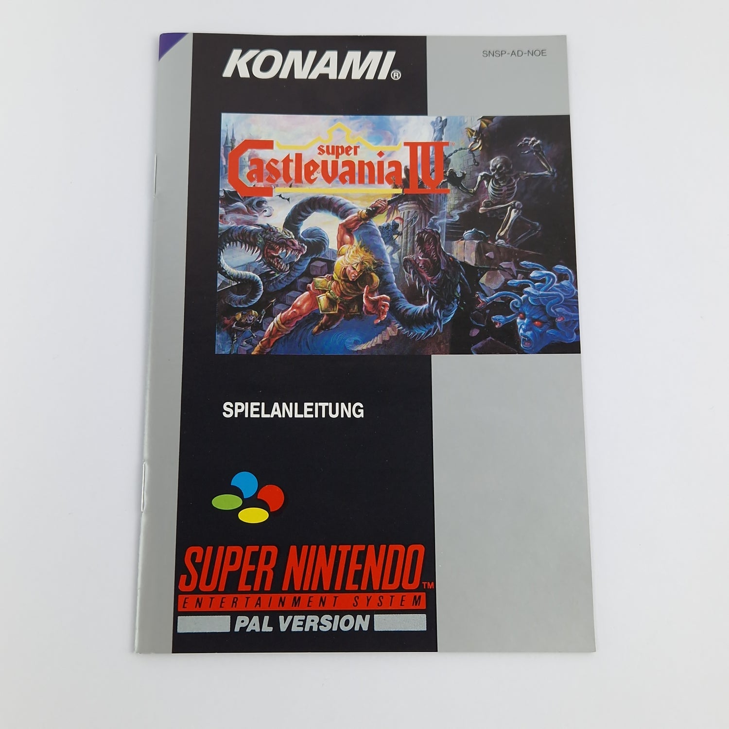 Super Nintendo Game: Super Castlevania IV 4 - Module Instructions OVP cib SNES PAL