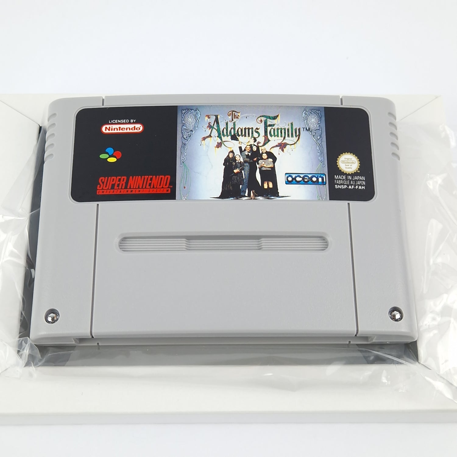 Super Nintendo Game: The Addams Family - Module Instructions OVP cib SNES PAL