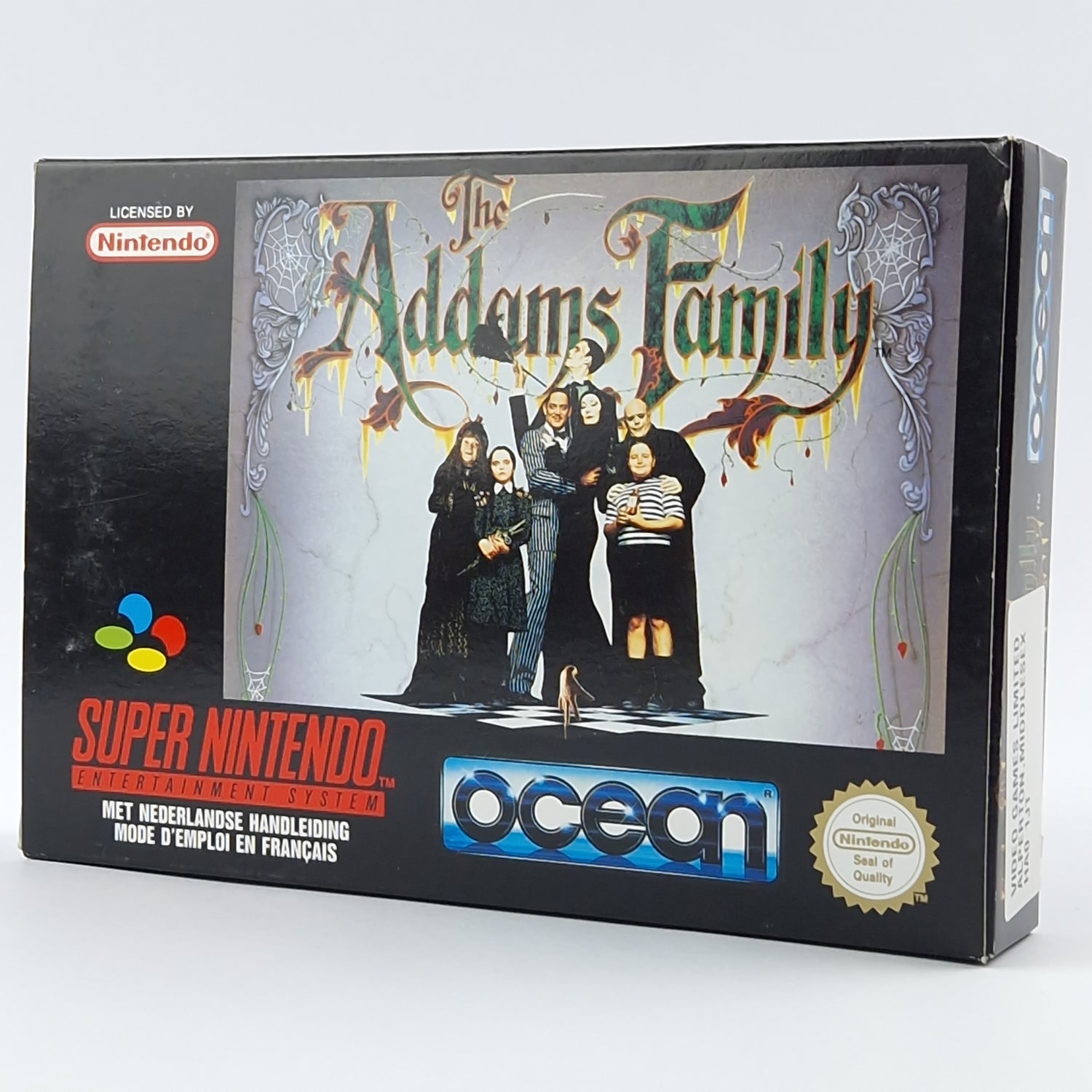 Super Nintendo Game: The Addams Family - Module Instructions OVP cib SNES PAL