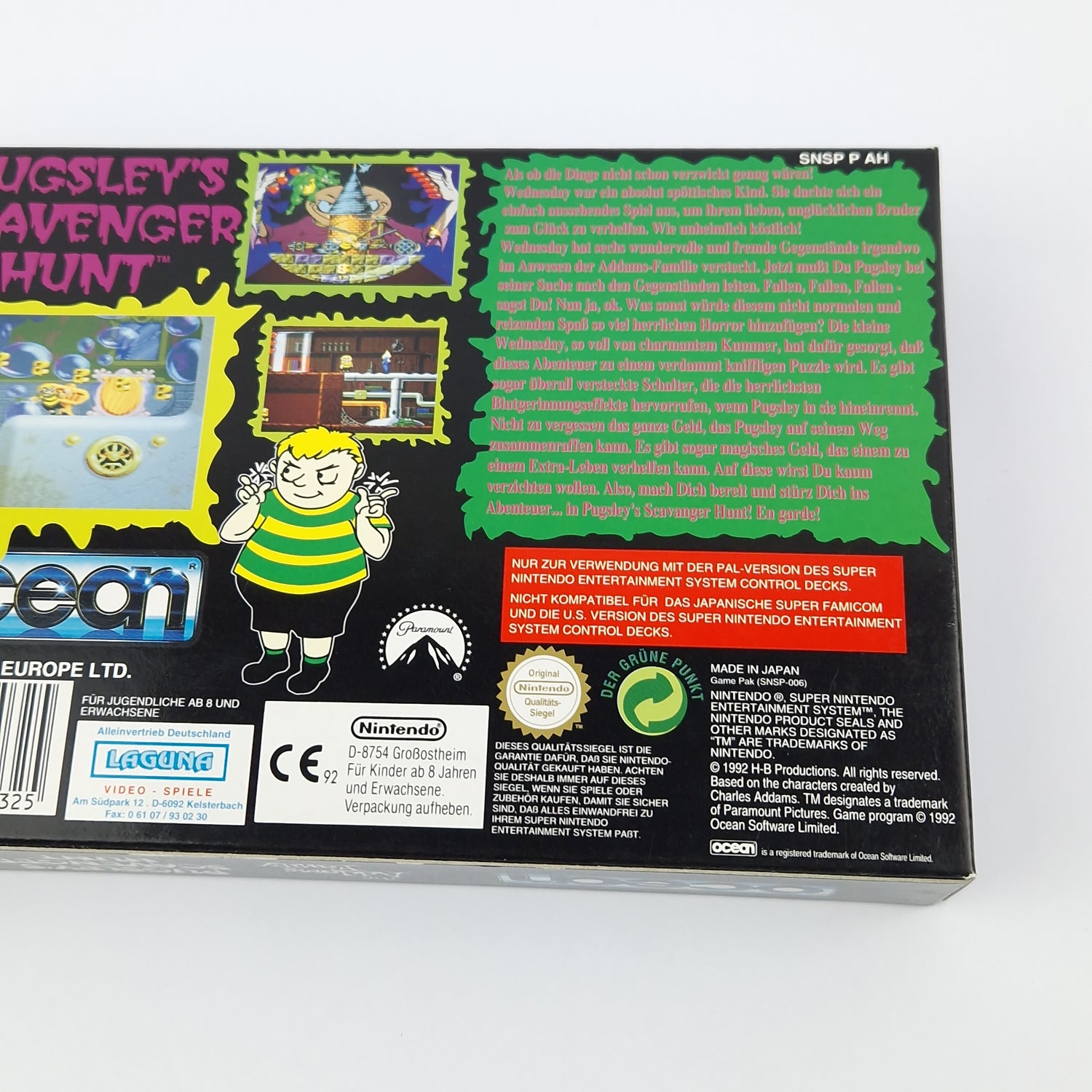 Super Nintendo Spiel : The Addams Family Pugsleys Scavenger Hunt - SNES OVP PAL