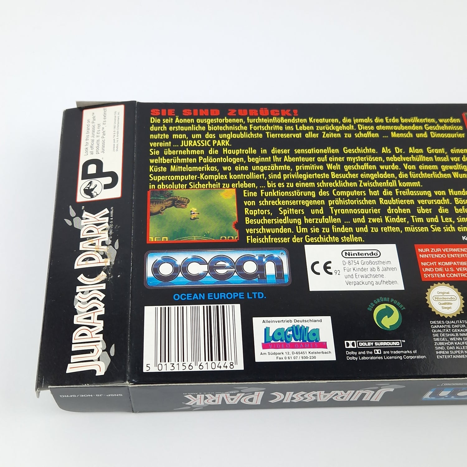 Super Nintendo Game: Jurassic Park - Module Instructions OVP cib | SNES PAL