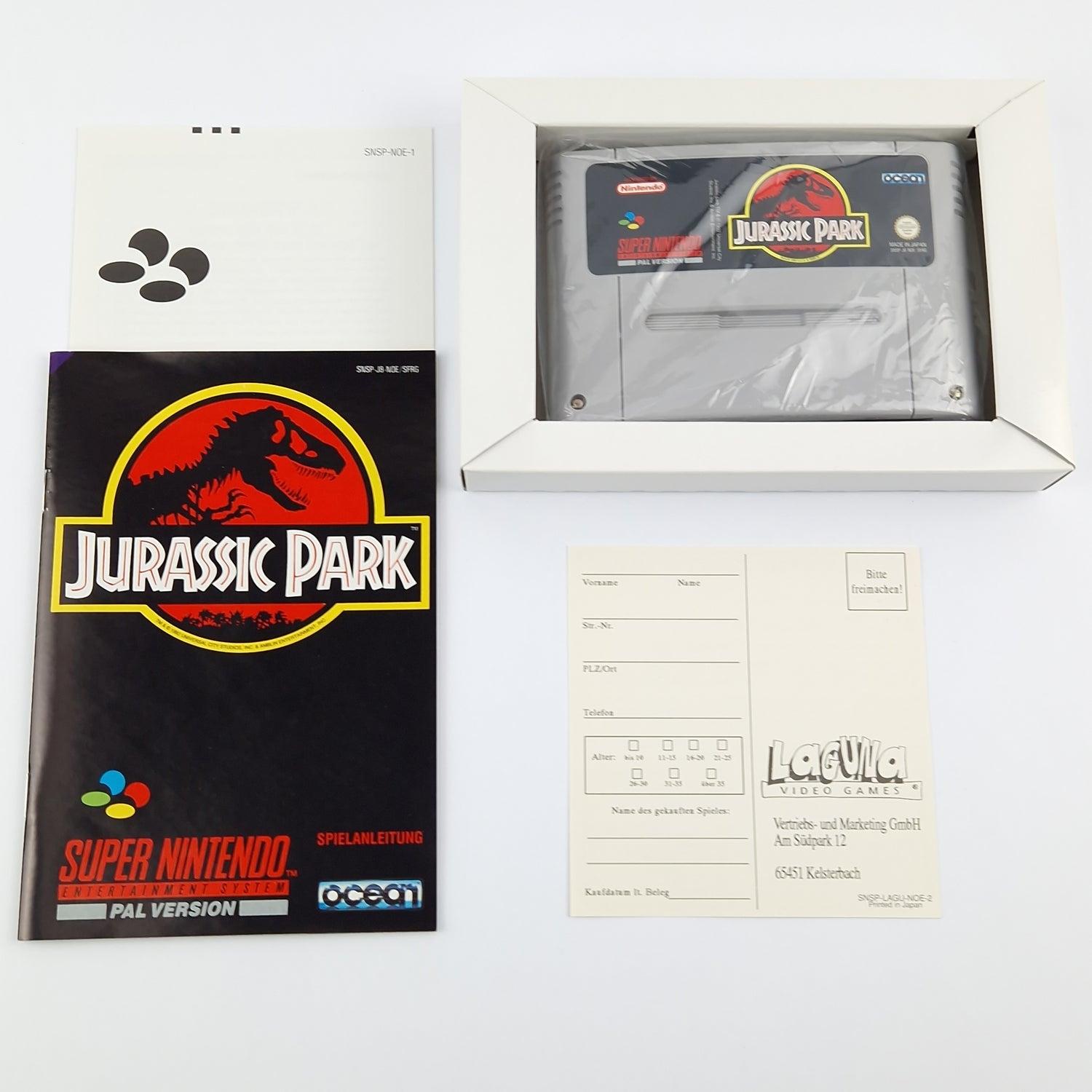 Super Nintendo Spiel : Jurassic Park - Modul Anleitung OVP cib | SNES PAL