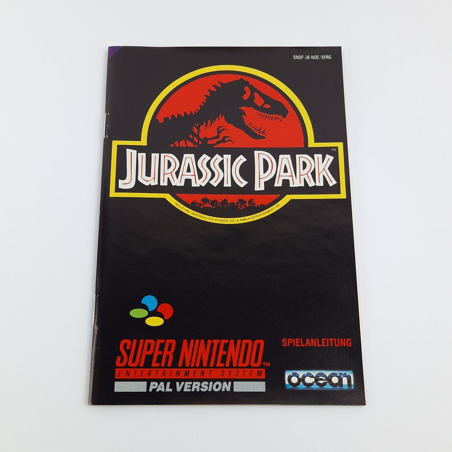 Super Nintendo Game: Jurassic Park - Module Instructions OVP cib | SNES PAL