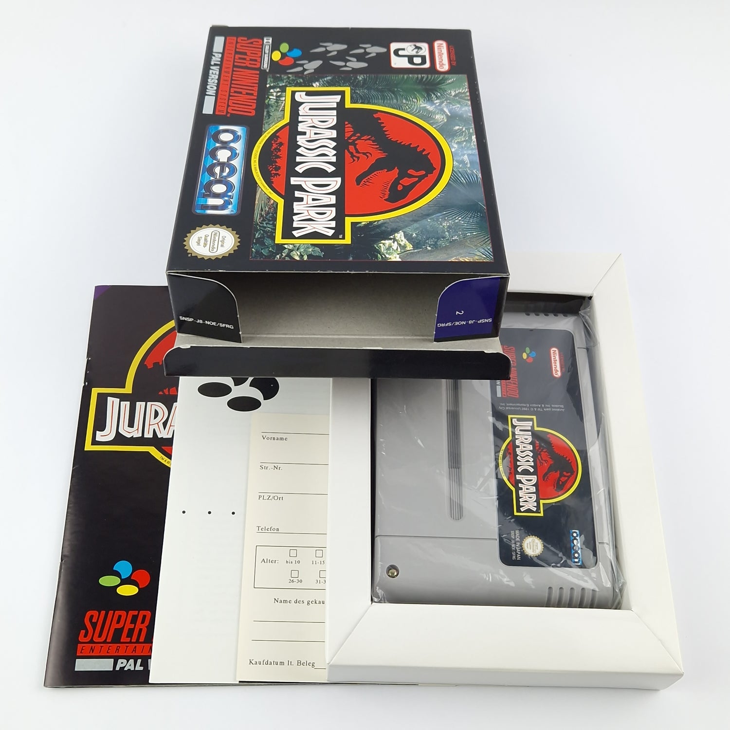 Super Nintendo Spiel : Jurassic Park - Modul Anleitung OVP cib | SNES PAL