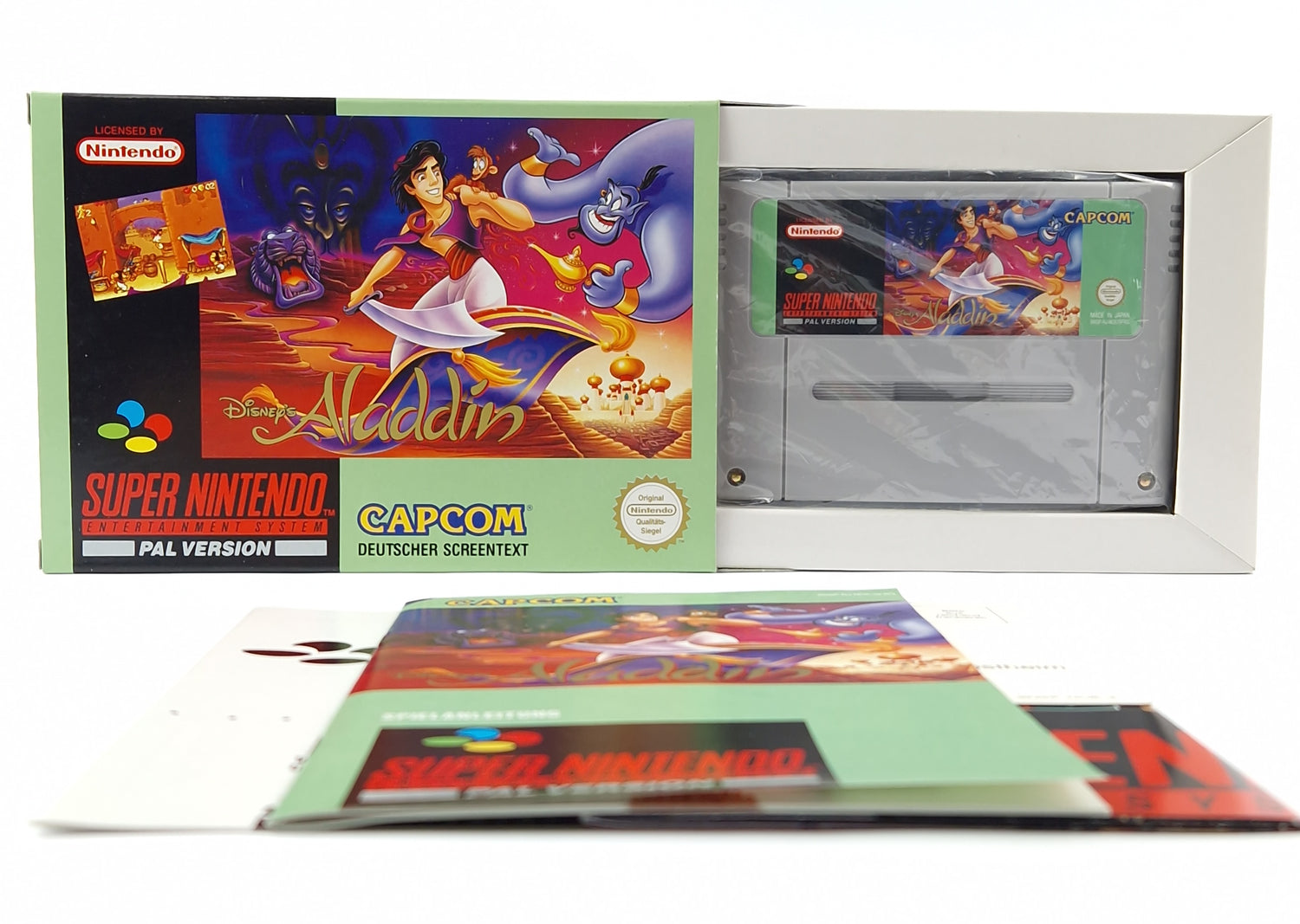 Super Nintendo Game: Disney's Aladdin - Module Instructions OVP cib | SNES PAL German