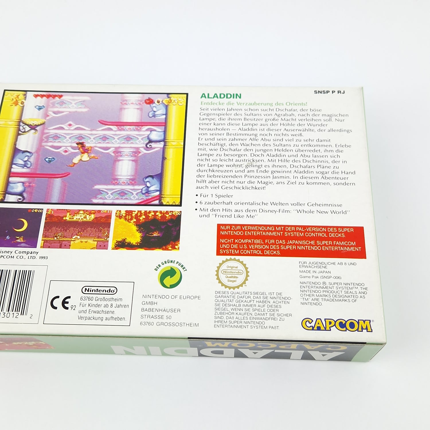 Super Nintendo Game: Disney's Aladdin - Module Instructions OVP cib | SNES PAL German