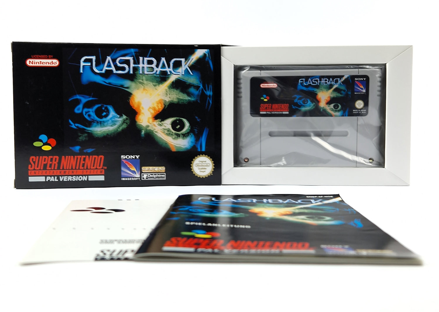 Super Nintendo Spiel : Flashback - Modul Anleitung OVP cib / SNES PAL NOE