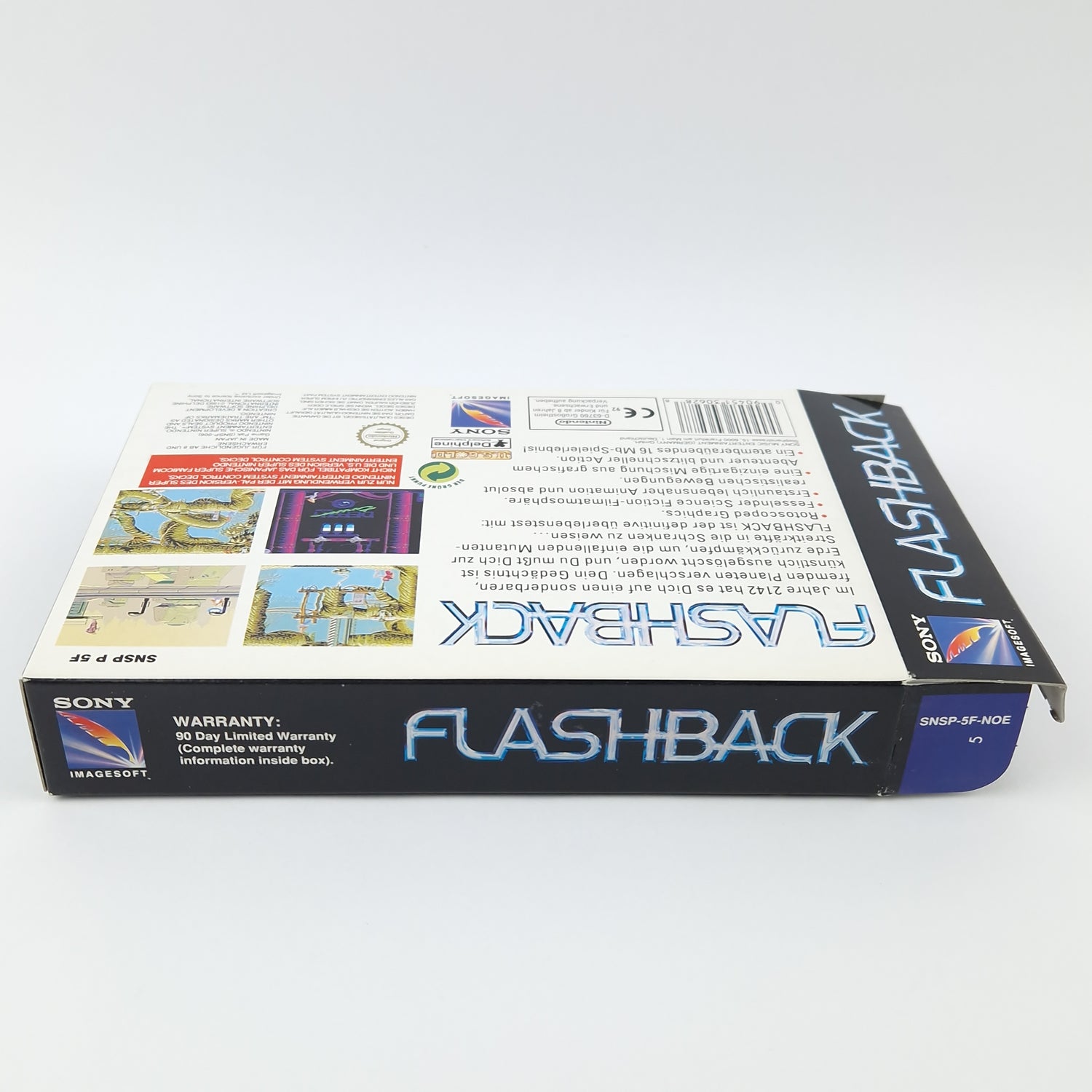 Super Nintendo Game: Flashback - Module Instructions OVP cib / SNES PAL NOE