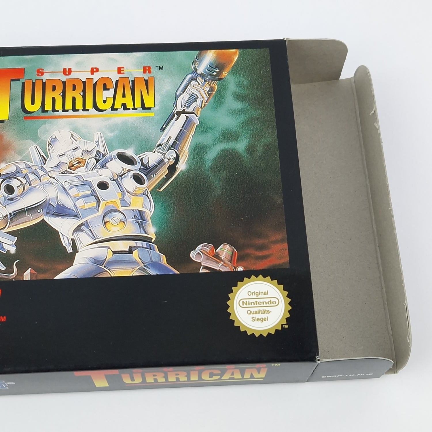 Super Nintendo Game: Super Turrican - Module Instructions OVP cib / SNES PAL NOE