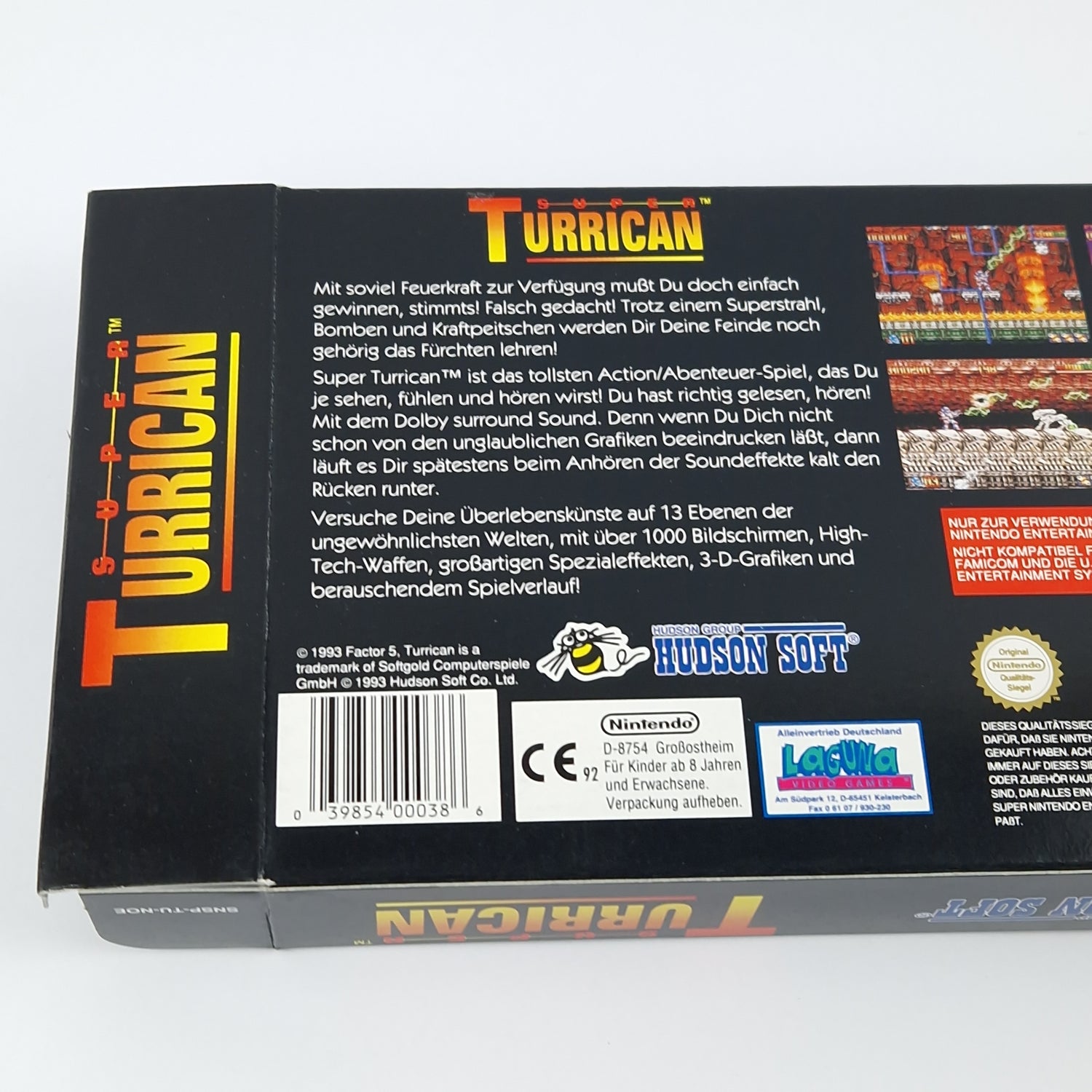 Super Nintendo Game: Super Turrican - Module Instructions OVP cib / SNES PAL NOE