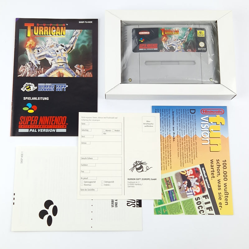 Super Nintendo Spiel : Super Turrican - Modul Anleitung OVP cib / SNES PAL NOE