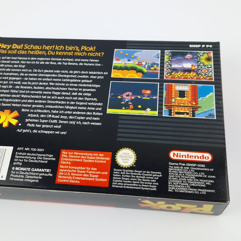 Super Nintendo Game: PLOK - Module Instructions OVP cib / SNES PAL NOE