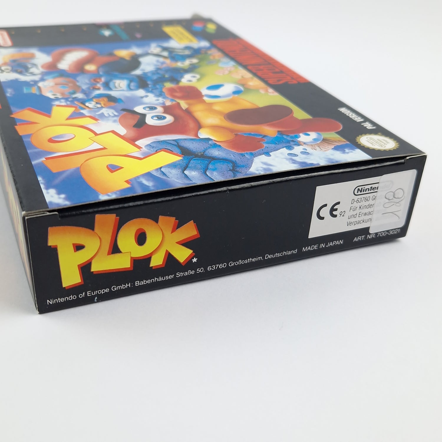 Super Nintendo Game: PLOK - Module Instructions OVP cib / SNES PAL NOE