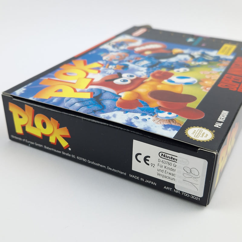 Super Nintendo Spiel : PLOK - Modul Anleitung OVP cib / SNES PAL NOE