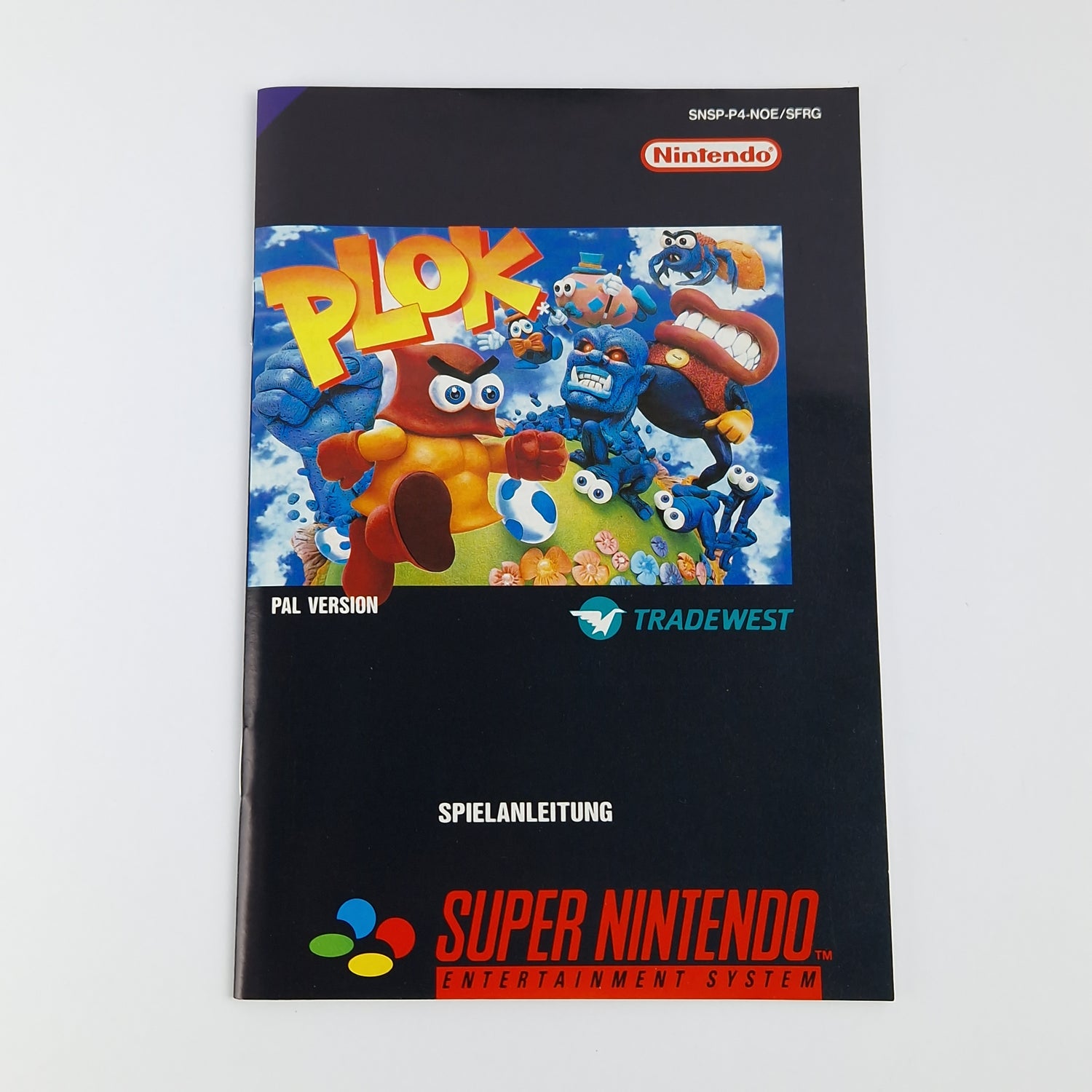 Super Nintendo Spiel : PLOK - Modul Anleitung OVP cib / SNES PAL NOE