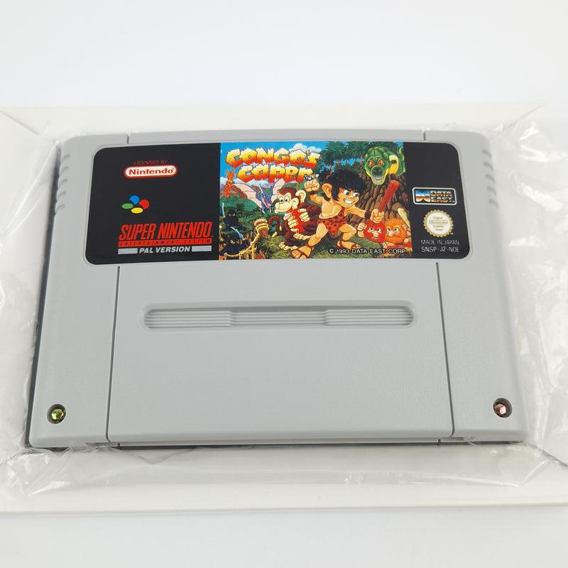 Super Nintendo Game: Congos Caper - Module Instructions OVP cib / SNES PAL NOE