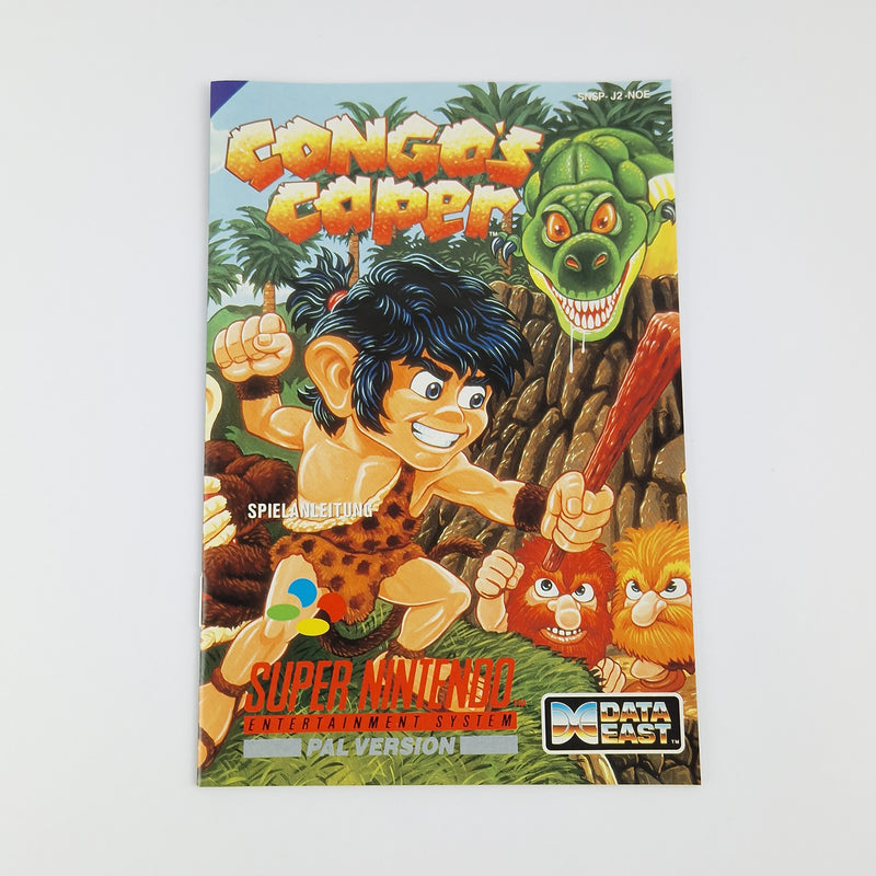 Super Nintendo Game: Congos Caper - Module Instructions OVP cib / SNES PAL NOE