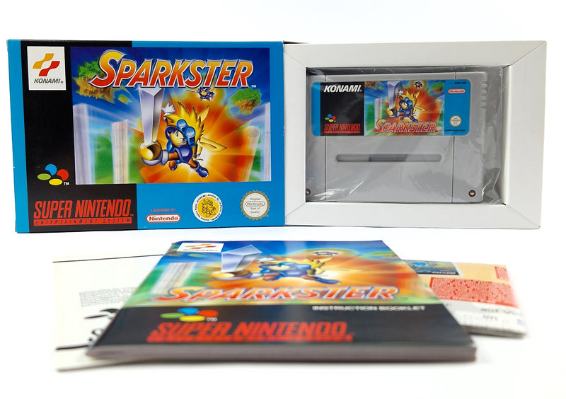 Super Nintendo Game: Sparkster - Module Instructions OVP cib / SNES PAL EUR