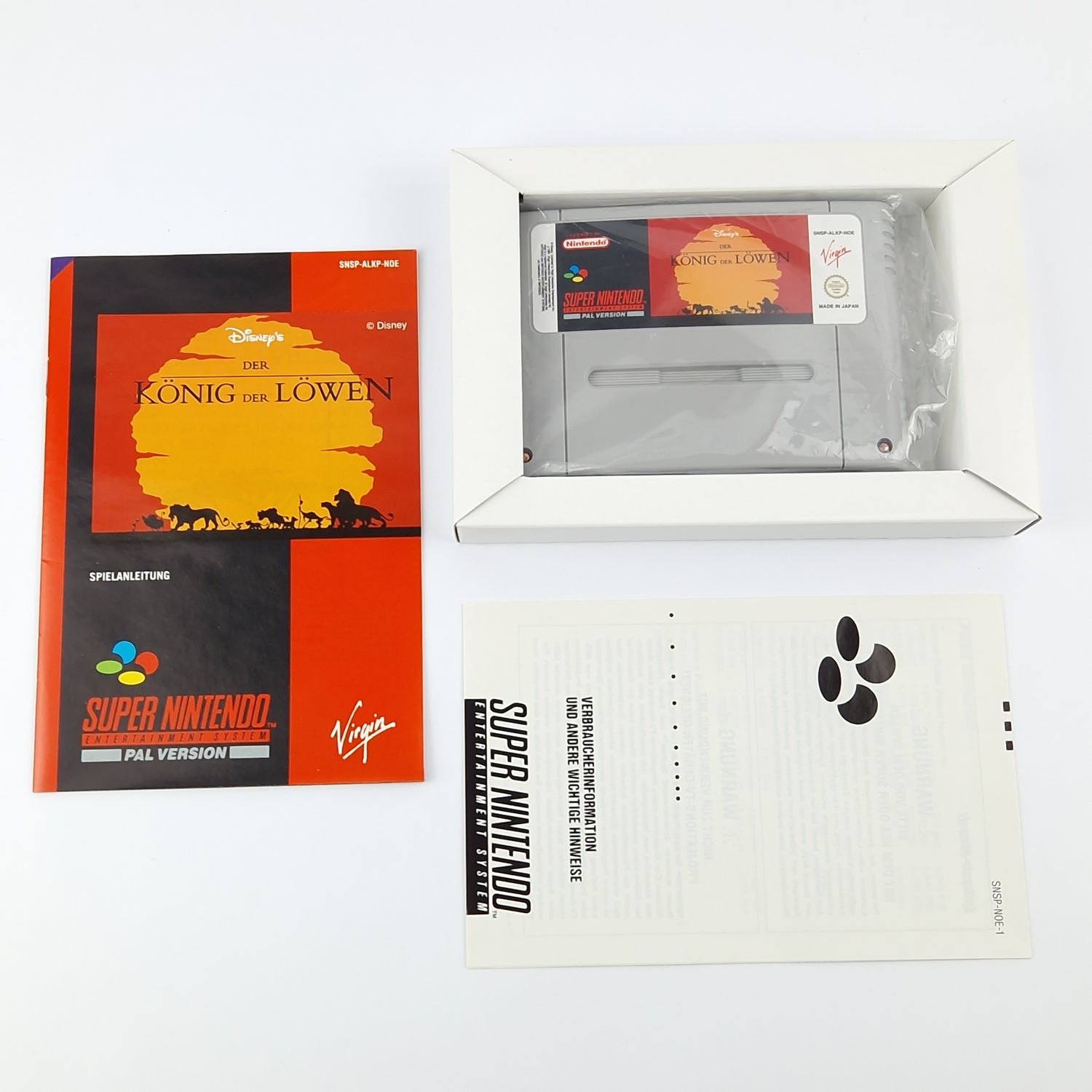 Super Nintendo Game: Disney's The Lion King - SNES cib OVP PAL NOE