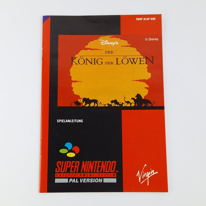 Super Nintendo Spiel : Disneys Der König der Löwen - SNES cib OVP PAL NOE