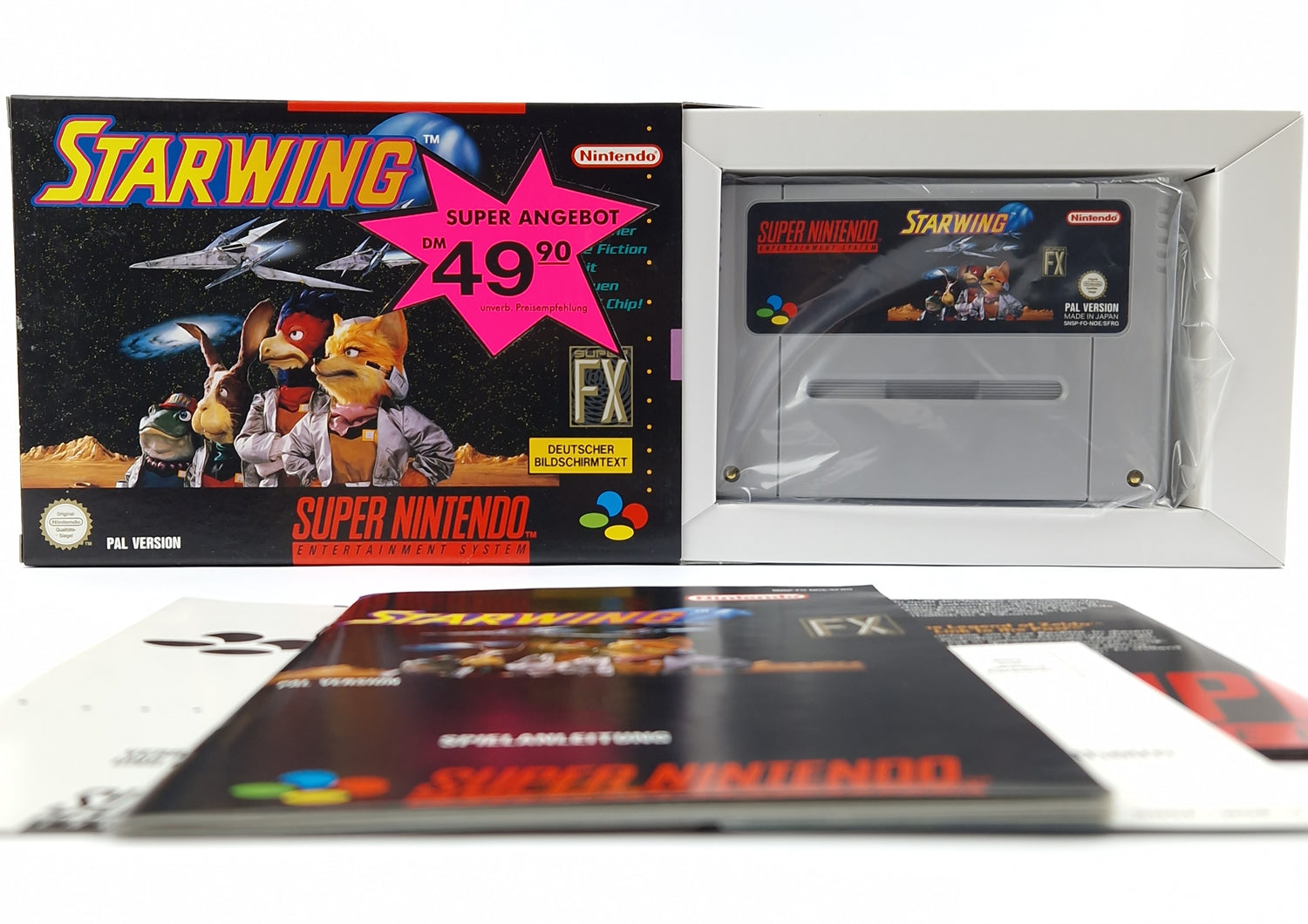 Super Nintendo Game: Starwing - Module Instructions OVP cib | SNES PAL NOE