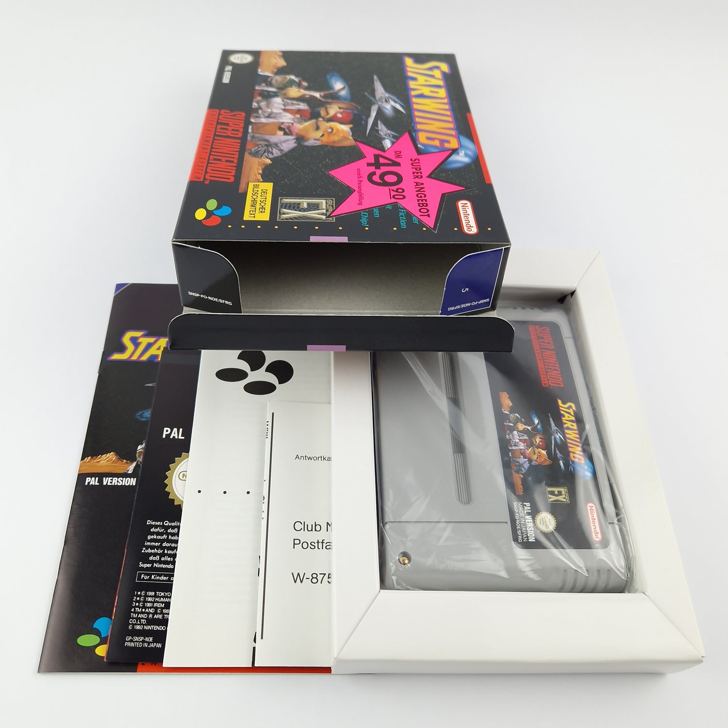 Super Nintendo Game: Starwing - Module Instructions OVP cib | SNES PAL NOE