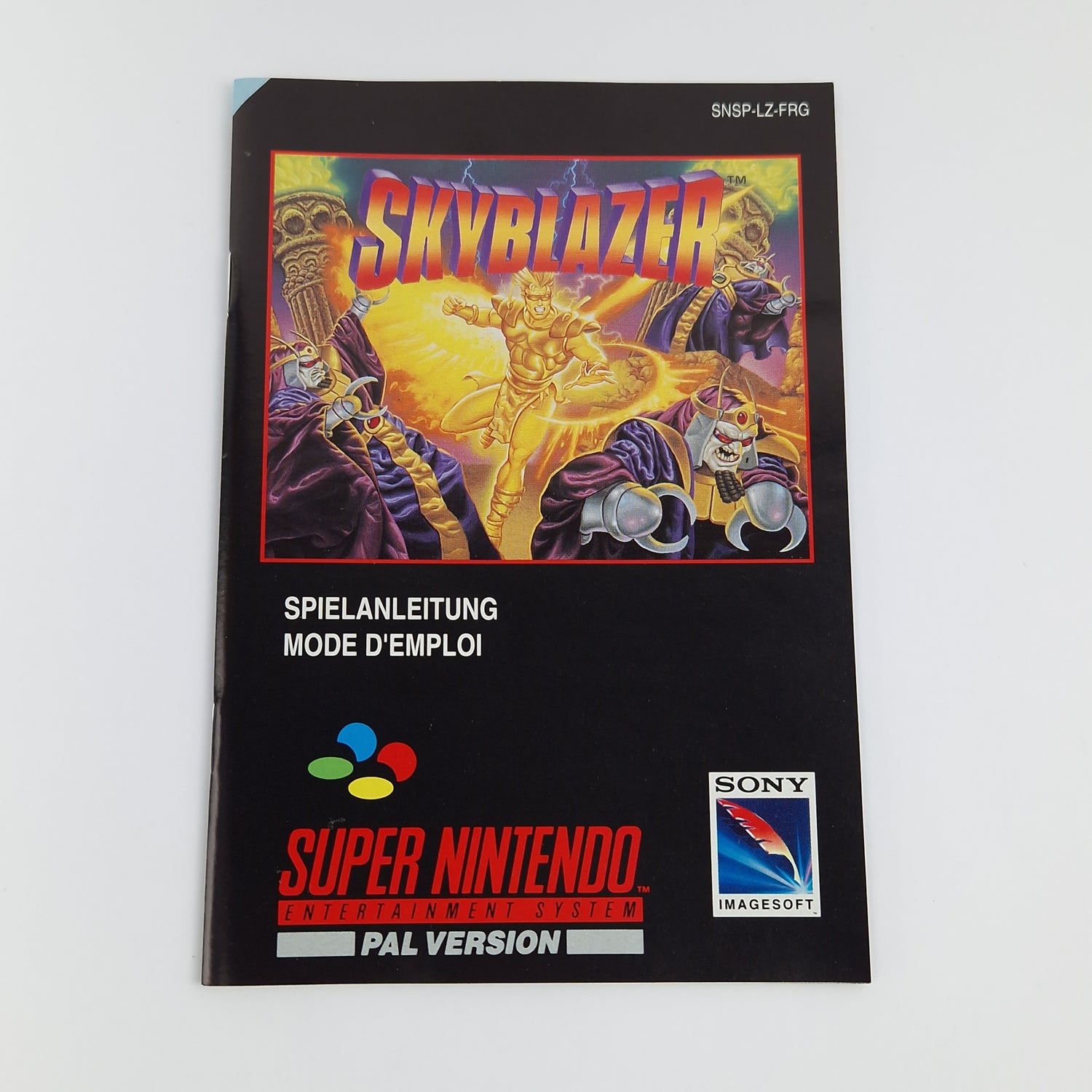 Super Nintendo Game: Skyblazer - Module Instructions OVP cib | SNES PAL FRG