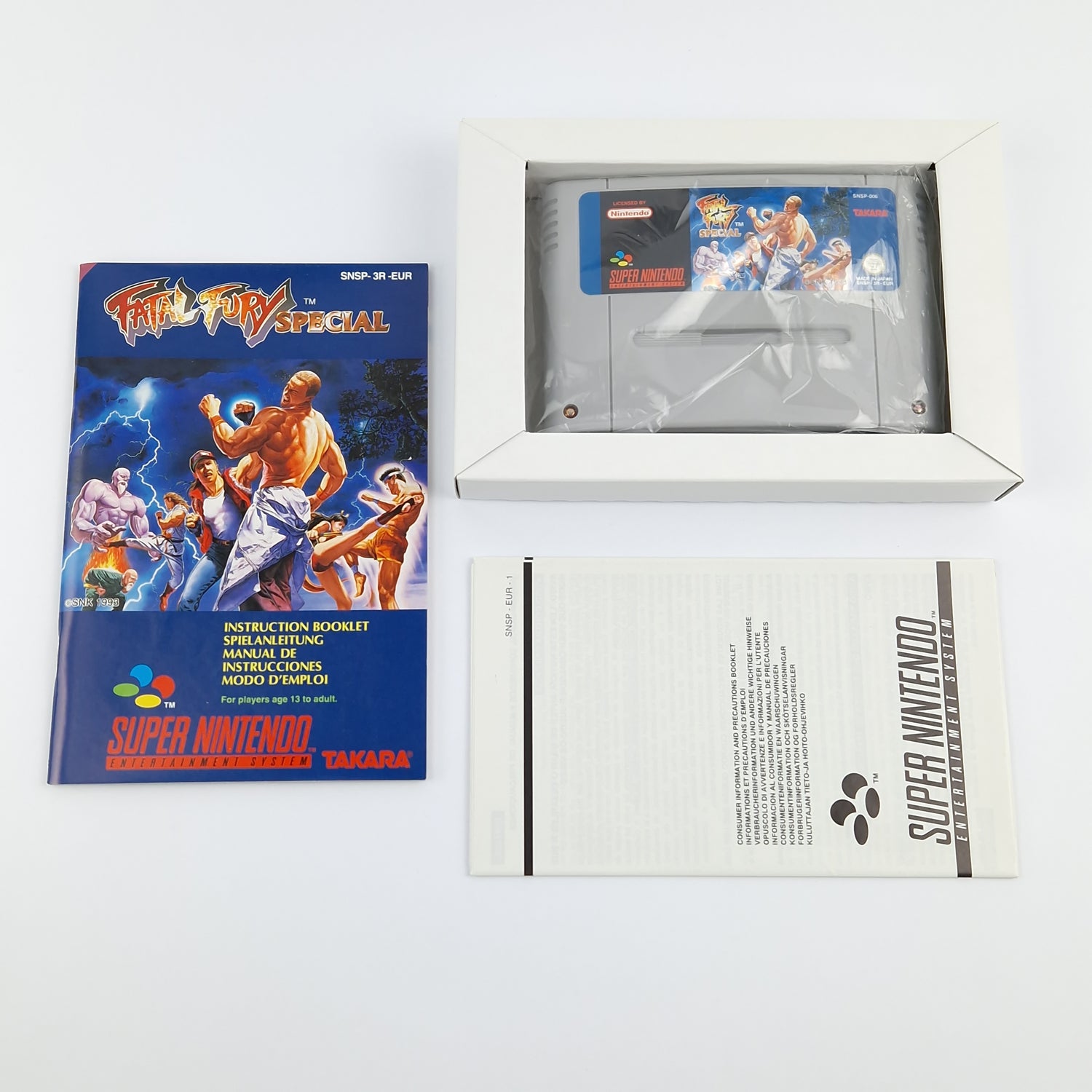 Super Nintendo Game: Fatal Fury Special - Module Instructions OVP cib | SNES PAL